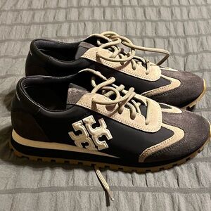 Tory Burch women Black and Cream Sneakers